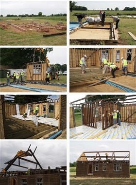 Photo:Re-building of the Fen Cottage from Darlow's Farm