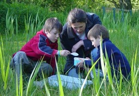 Photo:Pond dipping one of the inspiring schools programmes on offer.